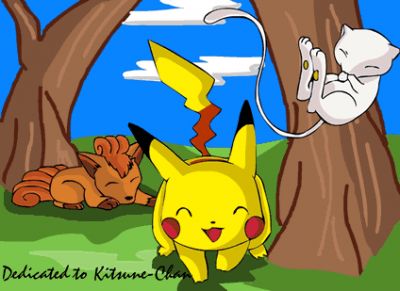 Mew, Vulpix, and Pikachu Playing
Lugia's Soul
